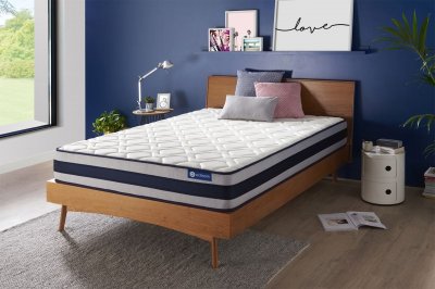 ACTISOM Matelas 140x200 cm Ressorts ensach&eacute;s et m&eacute;moire de forme