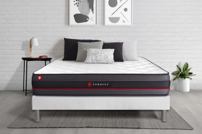 SOMNESS Matelas 140x200 Regen - Mousse &agrave; m&eacute;moire - 24 cm - Ferme