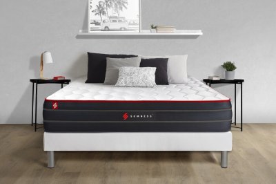 SOMNESS Matelas 160x200 Boost - Ressorts ensach&eacute;s - 26 cm - Equilibr&eacute;