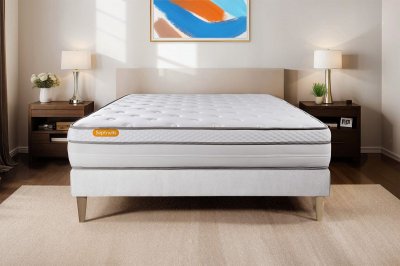 SEPTNUITS Matelas 160x200 Ressorts et m&eacute;moire de forme - Equilibr&eacute;