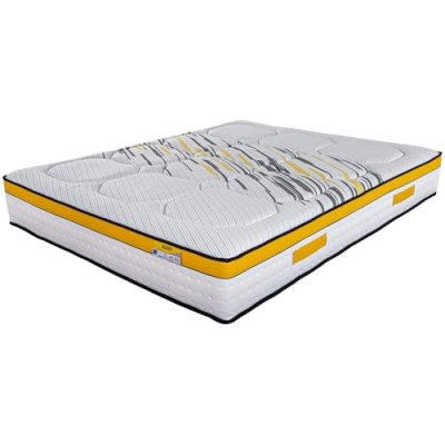 EBAC Matelas 160x200 Rugby - Ressorts ensach&eacute;s - Hauteur 27 cm - Soutien tr&egrave;s ferme