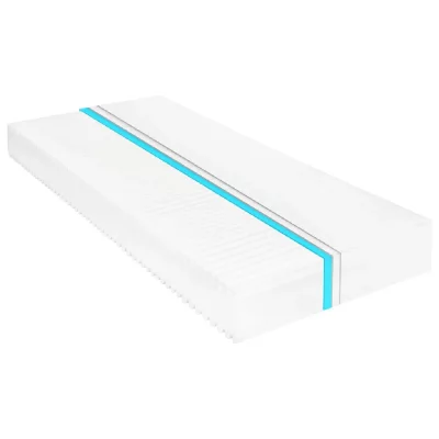 VIDAXL Matelas 180 x 200 cm 7 zones Mousse PU 16 cm H2 H3  - Blanc