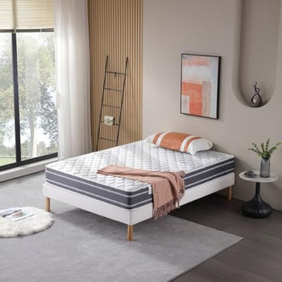 KING OF DREAMS Matelas 180x200 Tissu Bambou Mousse Poli Lattex Ind&eacute;formable - 24 cm - Ferme - 