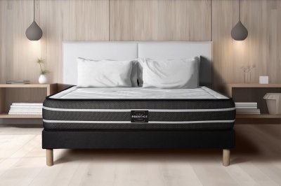 PRESTIGE LITERIE Matelas 200 x 200 cm exclusive - ressorts ensach&eacute;s - 22 cm - ferme
