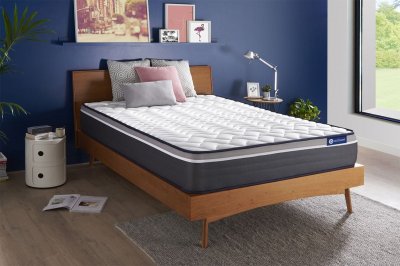ACTISOM Matelas 200x200 ressorts ensach&eacute;s et m&eacute;moire de forme  - Actiflex plus