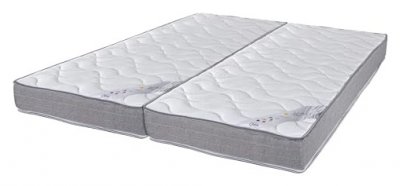 EBAC LITERIE Matelas 2x70x190 Wave - Mousse - Hauteur 19 cm - 3 zones - Soutien ferme