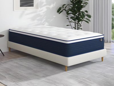 DREAMEA Matelas 80 x 200 cm ressorts ensach&eacute;s et surmatelas int&eacute;gr&eacute; &eacute;p.24cm - ALTIER de 