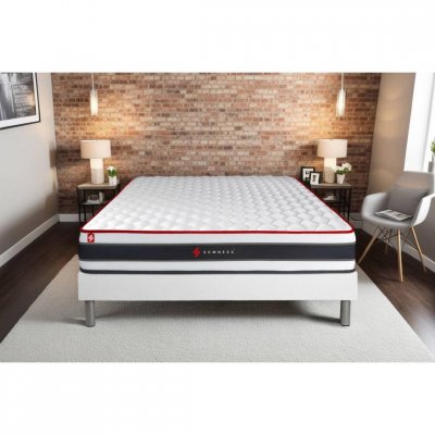 SOMNESS Matelas 90x200 Energy - Ressorts ensach&eacute;s - 22 cm - Ferme