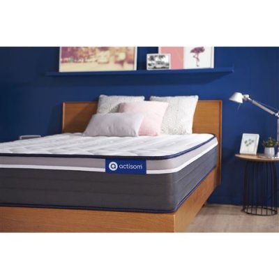 ACTISOM Matelas 90x200 Ressorts ensach&eacute;s+M&eacute;moire de forme Maxi &eacute;paisseur 7zones de confort