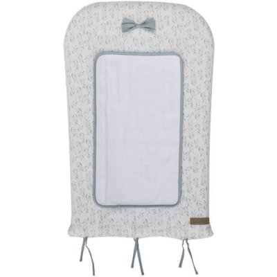 DOMIVA Matelas &agrave; langer &agrave; liens esprit nature - blanc / vert - 50 X 75 cm