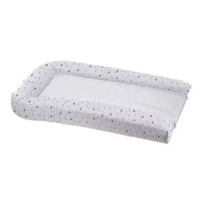 DOMIVA Matelas &agrave; langer b&eacute;b&eacute; avec &eacute;ponges amovibles blanc/gris