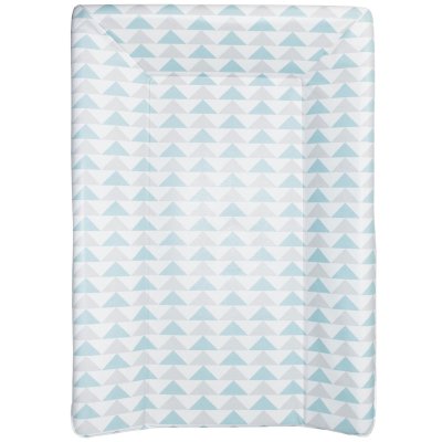 BABYCALIN Matelas &agrave; langer luxe triangles bleu et gris (50 x 70 cm)