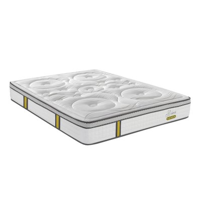 BELLECOUR Matelas &agrave; ressorts ensach&eacute;s et m&eacute;moire de forme - Blanc - 160 x 200 cm