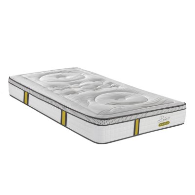 BELLECOUR Matelas &agrave; ressorts ensach&eacute;s et m&eacute;moire de forme - Blanc - 90 x 190 cm