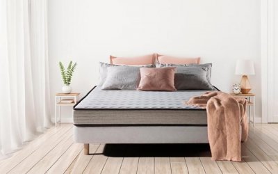 BE ZEN Matelas Bambou Deluxe - 140x190 - M&eacute;moire de Forme - Ferme