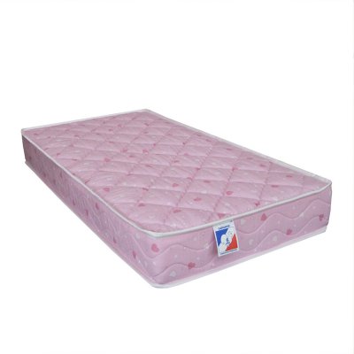 IDLITERIE Matelas b&eacute;b&eacute; Coton Hypoallergenique En Mousse Ferme Rose 70x140