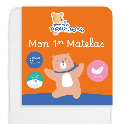 LES NOURSONS Matelas B&eacute;b&eacute; / Enfant - 70x140 cm - R&eacute;versible - OekoTex&reg; - Garantie 2 ans - Fabrication fran&ccedil;aise