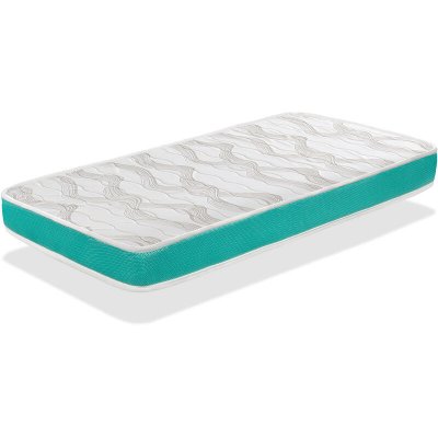 XALUCA Matelas B&eacute;b&eacute; Milu Vert 57x117 Epaisseur 11 Cm - Noyau En Mousse Perfor&eacute;e Et Respirant