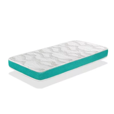 XALUCA Matelas B&eacute;b&eacute; Milu Vert 60x120 Epaisseur 11 Cm - Noyau En Mousse Perfor&eacute;e Et Respirant
