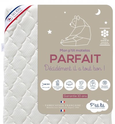 P TIT LIT Matelas b&eacute;b&eacute; Parfait P'TIT LIT, 12 cm 70 x 140 cm