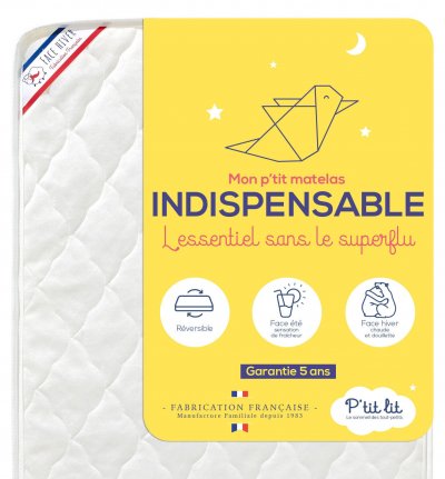P TIT LIT Matelas b&eacute;b&eacute; r&eacute;versible 60x120