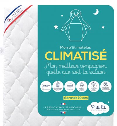 P TIT LIT Matelas b&eacute;b&eacute; r&eacute;versible et d&eacute;houssable 70x140