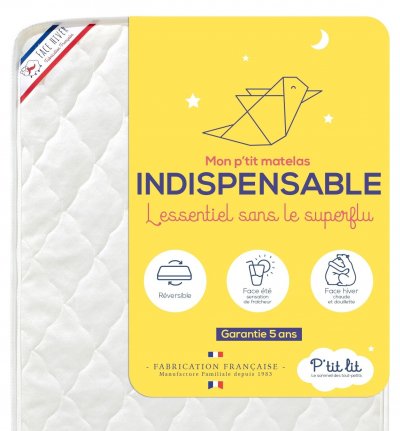P TIT LIT Matelas b&eacute;b&eacute; sans substances nocives L'INDISPENSABLE 70x140