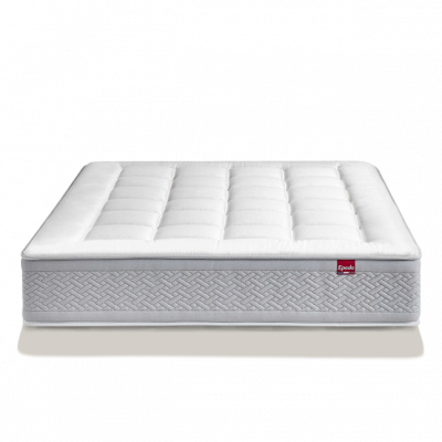 EPEDA Matelas capitonn&eacute; ressorts ensach&eacute;s, cachemire et soie 180x200
