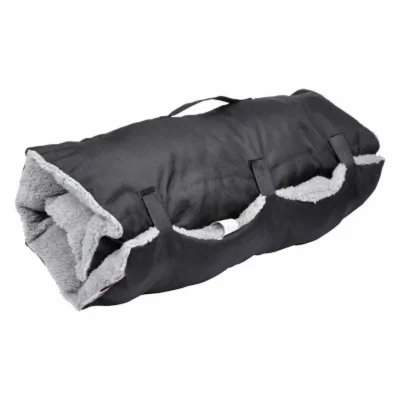 HOMEMAISON Matelas de voyage - 80x50 cm - Noir et gris - Pour chien