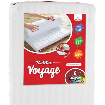 BABYSOM Matelas de voyage d&eacute;houssable 60x120 