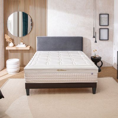 BELLECOUR Matelas empereur 160x200 cm mousse &agrave; m&eacute;moire de forme soutien ferme