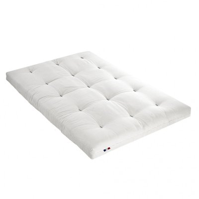 IDLITERIE Matelas futon &eacute;cru coeur en latex 160x200 ECRU BLANC