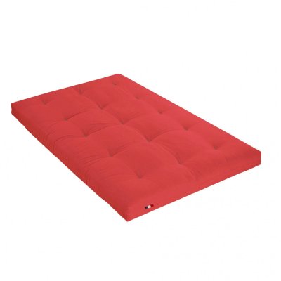 I D LITERIE Matelas Futon Latex Couleur - Rouge, Dimensions - 160 x 200 cm