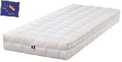 KING OF DREAMS Matelas Latex Naturel 70x190 - Ferme - D&eacute;houssable - 21 cm - 