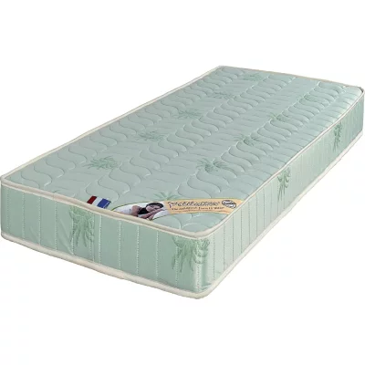 MERINOS Matelas Mousse Luxe Aloe Ferme - Laine  - Tissu Alo&eacute; Vera - 160x200