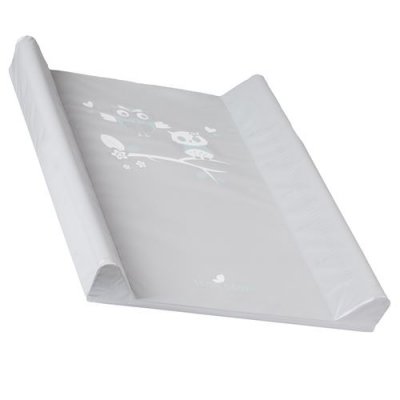 TEGA BABY Matelas plan &agrave; langer luxe pour b&eacute;b&eacute; 50 X 70 cm, Motif:Chouette - gris
