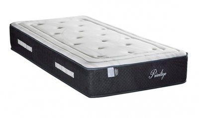 BELLECOUR Matelas privilege 90x200 cm ressorts ensach&eacute;s & m&eacute;moire de forme soutien ferme