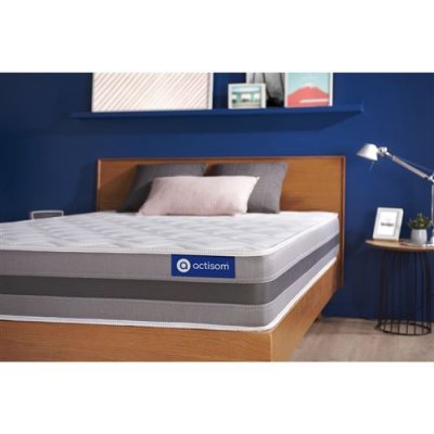 ACTISOM Matelas Ressorts ensach&eacute;s et m&eacute;moire de forme 80x190 cm Maxi &eacute;paisseur 5zones de confort 