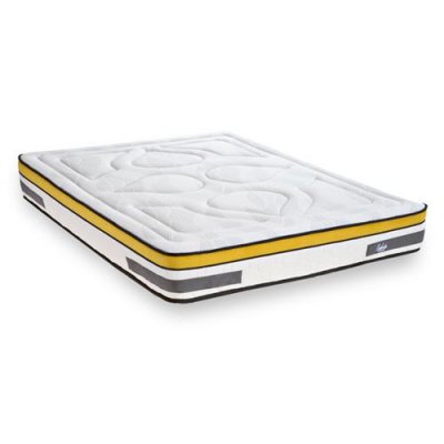  Matelas Ressorts ensach&eacute;s + m&eacute;moire Aubertin - 24 cm - 140 x 190 cm