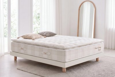 MOONIA Matelas Ressorts Ensach&eacute;s Visco&eacute;lastique Ferme 30cm 140x190cm