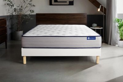 ACTISOM Matelas + sommier 140x190 latex et m&eacute;moire de forme  - Actilatex form