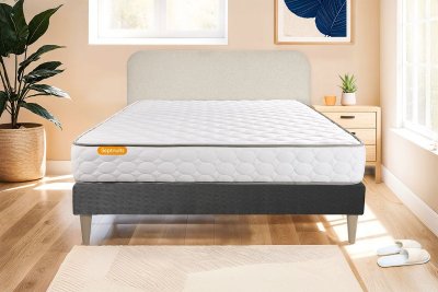 SEPTNUITS Matelas + sommier 140x190 m&eacute;moire de forme Ensemble Memo 140x190 cm