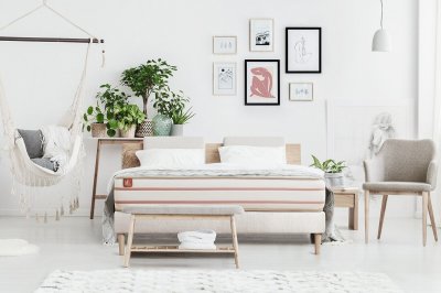 MARMOTTES & CO Matelas + sommier 140x190 m&eacute;moire de forme  Le Doux