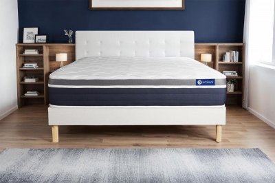 ACTISOM Matelas + sommier 140x190 ressorts ensach&eacute;s et m&eacute;moire de forme ACTFLECONENS140190SKB