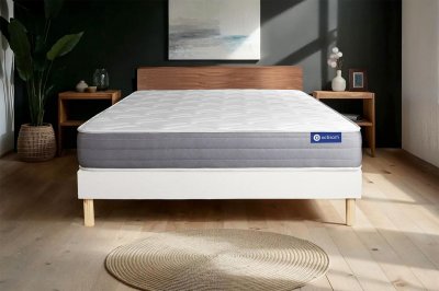 ACTISOM Matelas + sommier 140x190 ressorts ensach&eacute;s et m&eacute;moire de forme  - Actiflex dream