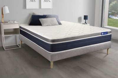 ACTISOM Matelas + sommier 140x200 latex et m&eacute;moire de forme  - Actilatex confort