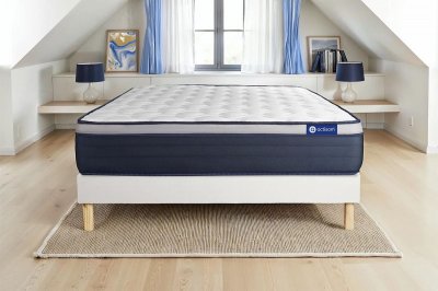 ACTISOM Matelas + sommier 140x200 latex et m&eacute;moire de forme  - Actilatex max