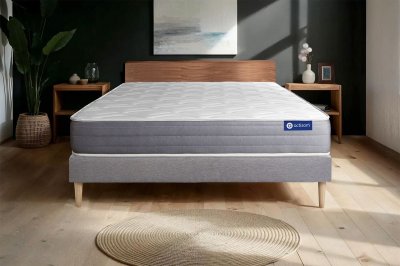 ACTISOM Matelas + sommier 140x200 ressorts ensach&eacute;s et m&eacute;moire de forme  - Actiflex dream
