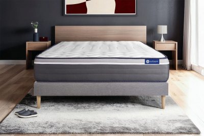 ACTISOM Matelas + sommier 180x200 latex et m&eacute;moire de forme  - Actilatex plus