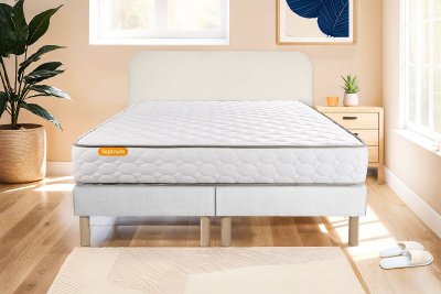 SEPTNUITS Matelas + sommier 180x200 m&eacute;moire de forme Ensemble Memo 180x200 cm